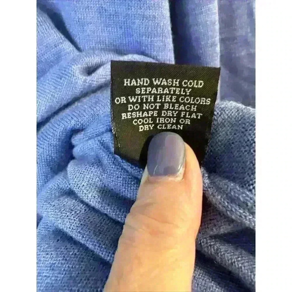 Marco Fiori Sweater Blue Extra Fine Merino Wool 1/4 Zip Men’s M - Picture 5 of 10